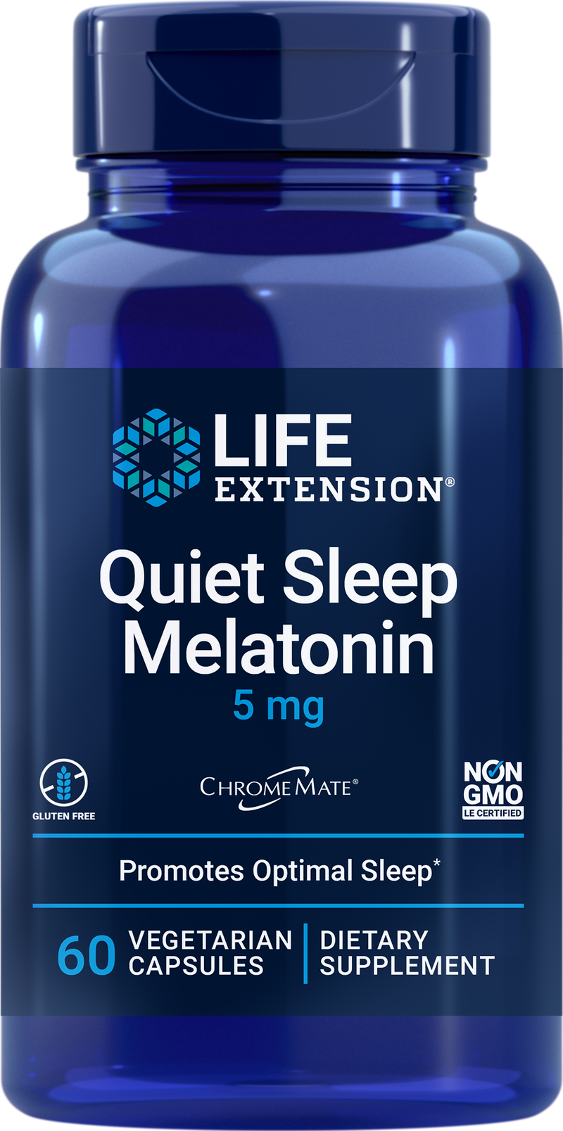 Life Extension Quiet Sleep, 5 mg, 60 Cápsulas Vegetarianas