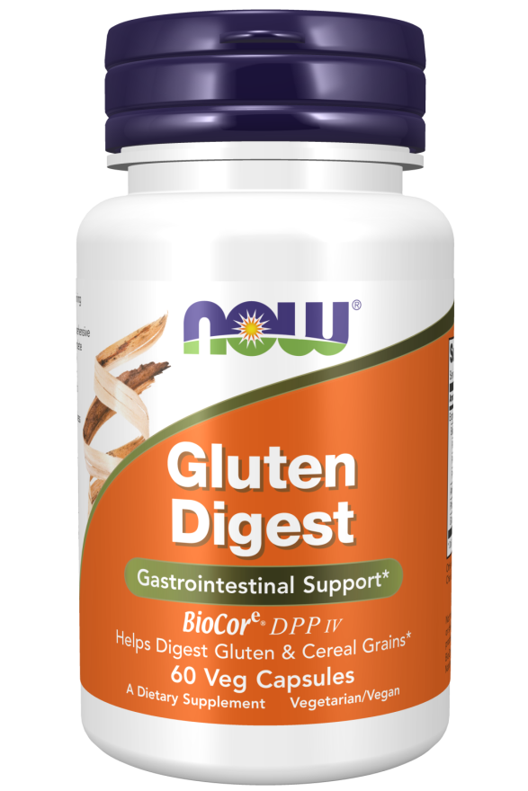 Glúten Digest, 60 Cápsulas Vegetarianas - NOW
