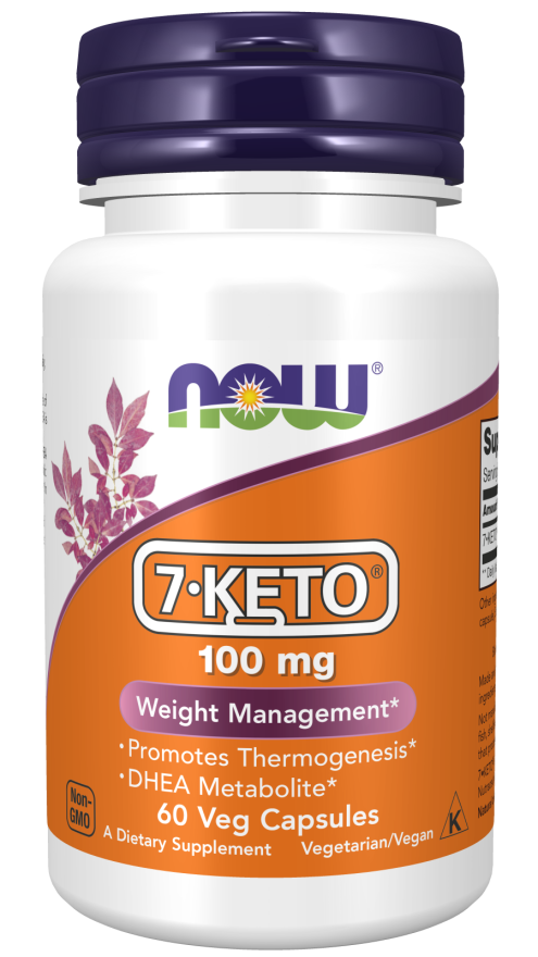 7-KETO®, 100 mg, 60 Cápsulas Vegetarianas - NOW