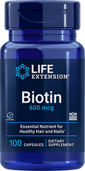 Biotin, 600 mcg, 100 Cápsulas - lifeproductsbr