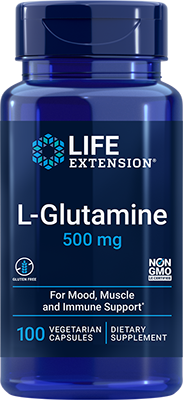 L-Glutamine, 500 mg, 100 Cápsulas Vegetarianas - lifeproductsbr
