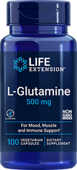 L-Glutamine, 500 mg, 100 Cápsulas Vegetarianas - lifeproductsbr