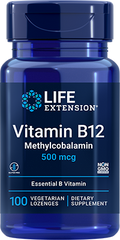 Vitamin B12 Methylcobalamin, 500 mcg, 100 vegetarian lozenges - Life Products Br