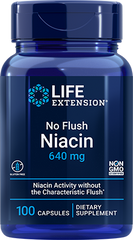 No Flush Niacin, 640 mg, 100 cápsulas - lifeproductsbr