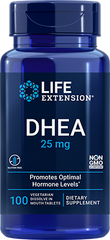 DHEA, 25 mg, 100 Comprimidos Dissolventes - lifeproductsbr