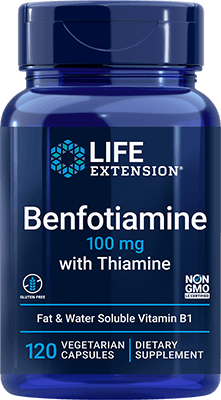 Benfotiamine with Thiamine, 100 mg, 120 cápsulas vegetarianas - lifeproductsbr