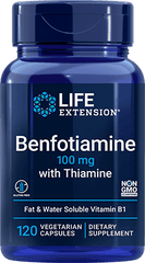 Benfotiamine with Thiamine, 100 mg, 120 cápsulas vegetarianas - lifeproductsbr