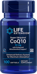 Super Ubiquinol CoQ10 with Enhanced Mitochondrial Support™, 50 mg, 100 Softgels - Life Products Br