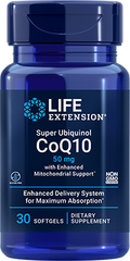 Super Ubiquinol CoQ10 with Enhanced Mitochondrial Support™, 50 mg, 30 Softgels - Life Products Br