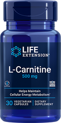 L-Carnitine, 500 mg, 30 cápsulas vegetarianas - lifeproductsbr