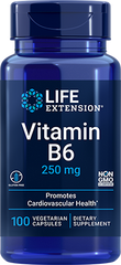 Vitamin B6, 250 mg, 100 cápsulas vegetarianas - Life Products Br