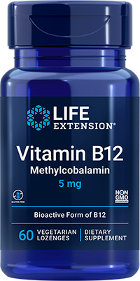 Vitamin B12 Methylcobalamin, 5 mg, 60 vegetarian lozenges - Life Products Br