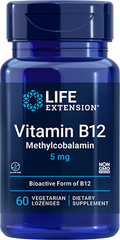 Vitamin B12 Methylcobalamin, 5 mg, 60 vegetarian lozenges - Life Products Br