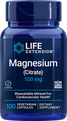 Magnesium (Citrate), 100 mg, 100 Cápsulas Vegetarianas - lifeproductsbr
