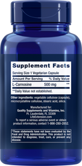 Carnosine, 500 mg, 60  Cápsulas Vegetarianas - lifeproductsbr