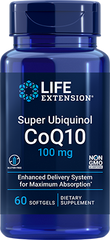 Super Ubiquinol CoQ10, 100 mg, 60 Softgels - Life Products Br