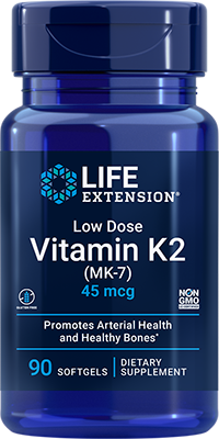 Low Dose Vitamin K2, 45 mcg, 90 Softgels - lifeproductsbr