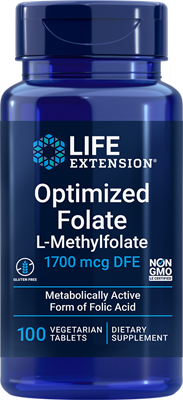 Optimized Folate, 1700 mcg, 100 Comprimidos Vegetarianos