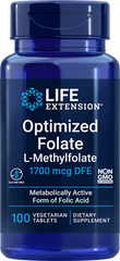 Optimized Folate, 1700 mcg, 100 Comprimidos Vegetarianos