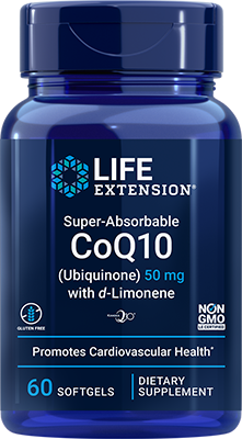 Super-Absorbable CoQ10 (Ubiquinone) with d-Limonene, 50 mg, 60 Softgels - lifeproductsbr