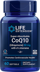 Super-Absorbable CoQ10 (Ubiquinone) with d-Limonene, 50 mg, 60 Softgels - lifeproductsbr