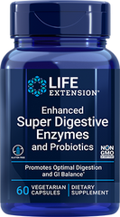 Enhanced Super Digestive Enzymes and Probiotics, 60 Cápsulas Vegetarianas - lifeproductsbr