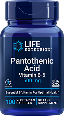 Pantothenic Acid, 500 mg, 100 Cápsulas Vegetarianas - Life Products Br