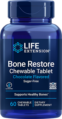 Bone Restore Chewable comprimidos (Sugar-Free Chocolate), 60 chewable comprimidos - lifeproductsbr