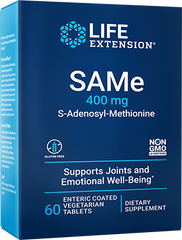 SAMe, 400 mg, 60 enteric-coated Comprimidos Vegetarianos - lifeproductsbr