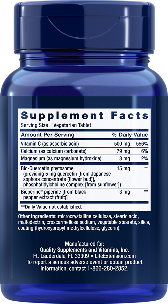 Fast-C® and Bio-Quercetin Phytosome, 60 Comprimidos Vegetarianos - lifeproductsbr