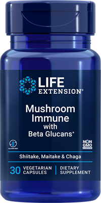 Cogumelo imune com glucanos beta, 30 cápsulas vegetarianas
