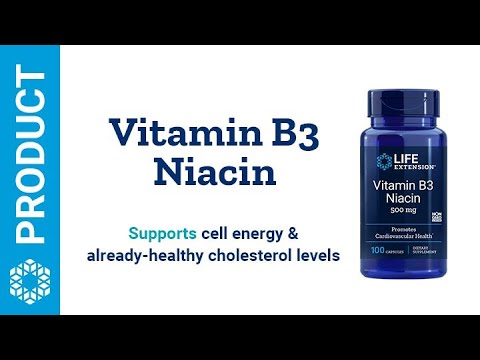 Vitamin B3 Niacin, 500 mg, 100 cápsulas