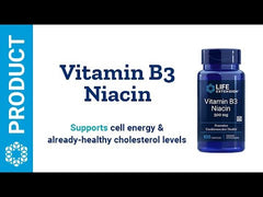 Vitamin B3 Niacin, 500 mg, 100 cápsulas